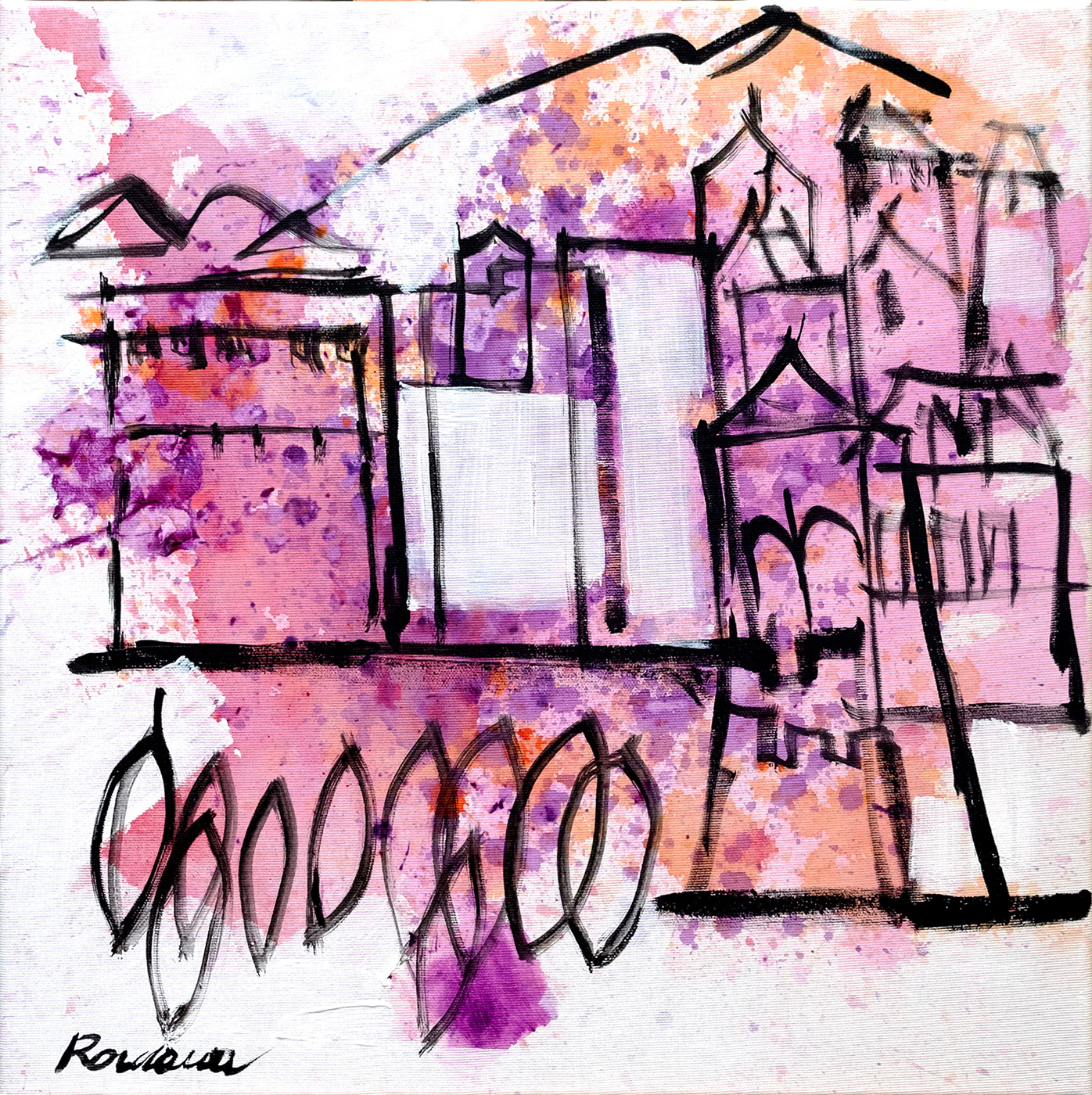 Purple and pink Dubrovnik